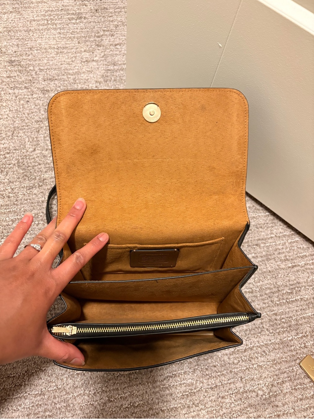 Coach Black and Gold Klare Crossbody Bag - Picture 3 of 6